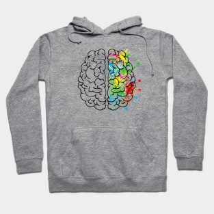 colorful brain Hoodie